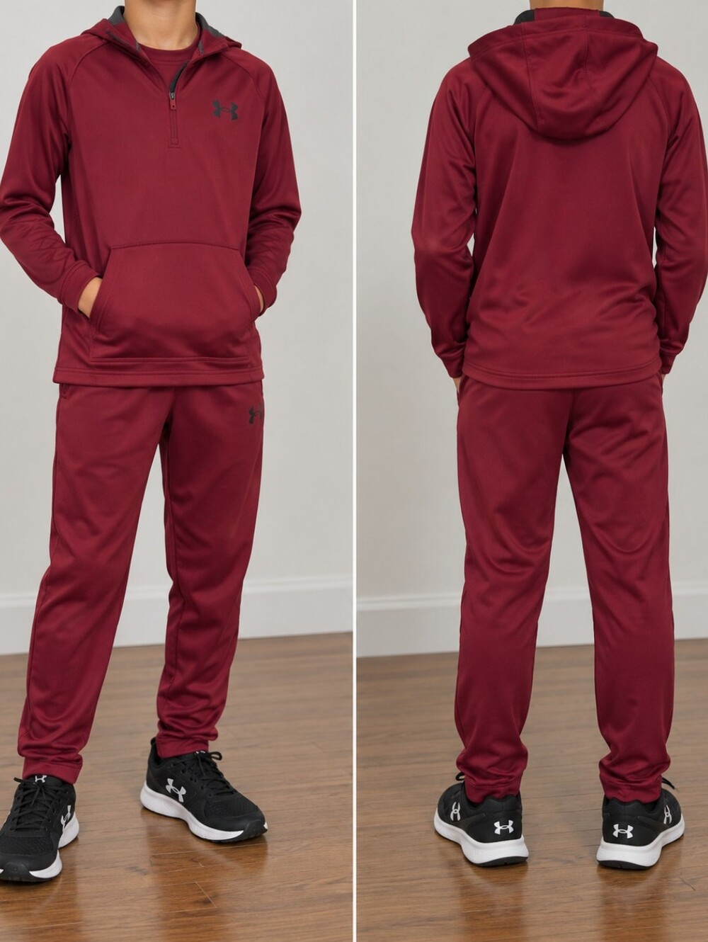 Under Armour Kids Burgandy Sweat Set